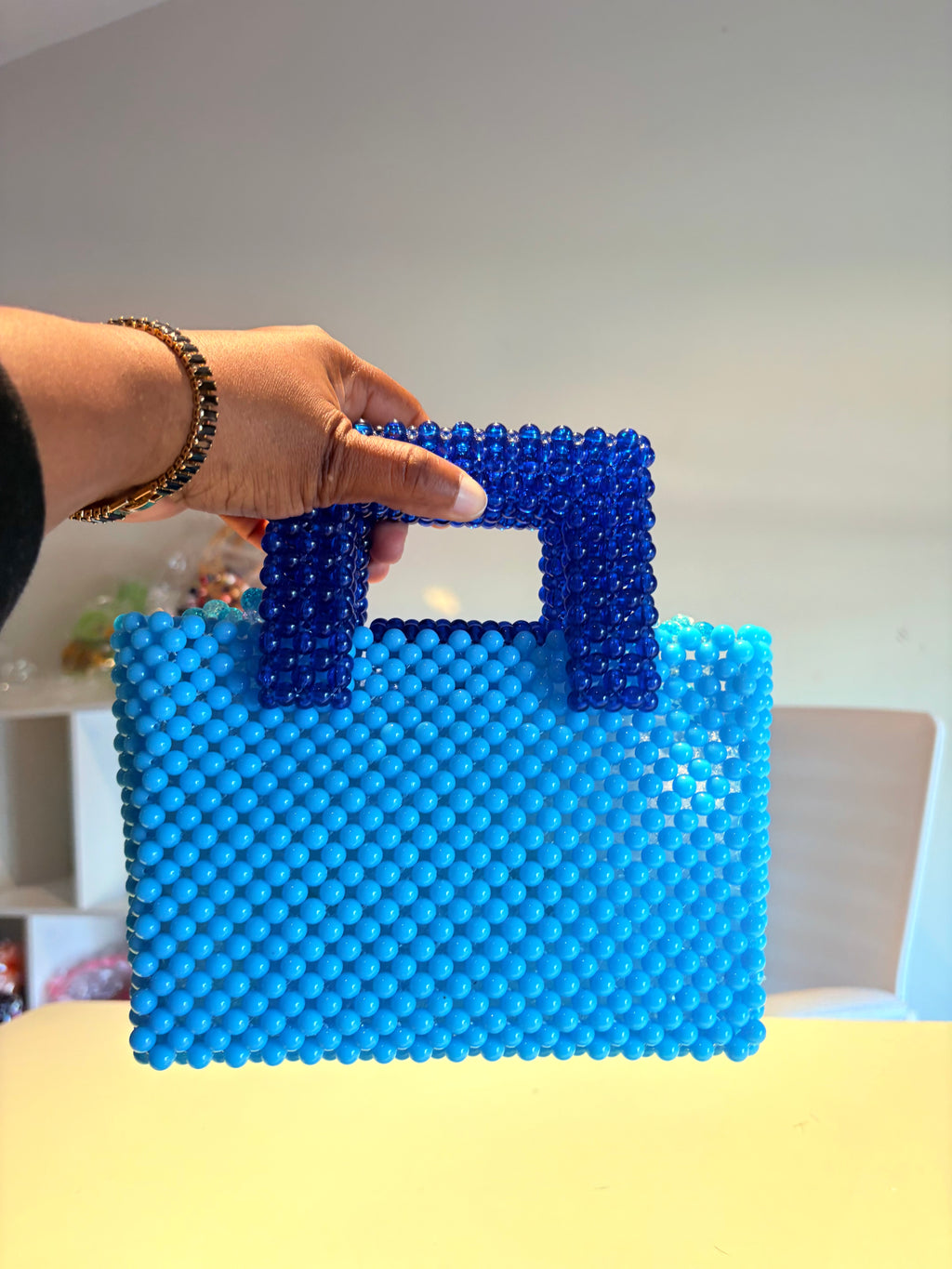 AZURE TIDE  Beaded Bag