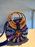 MIDNIGHT BLOSSOM Beaded Handbag ⭐