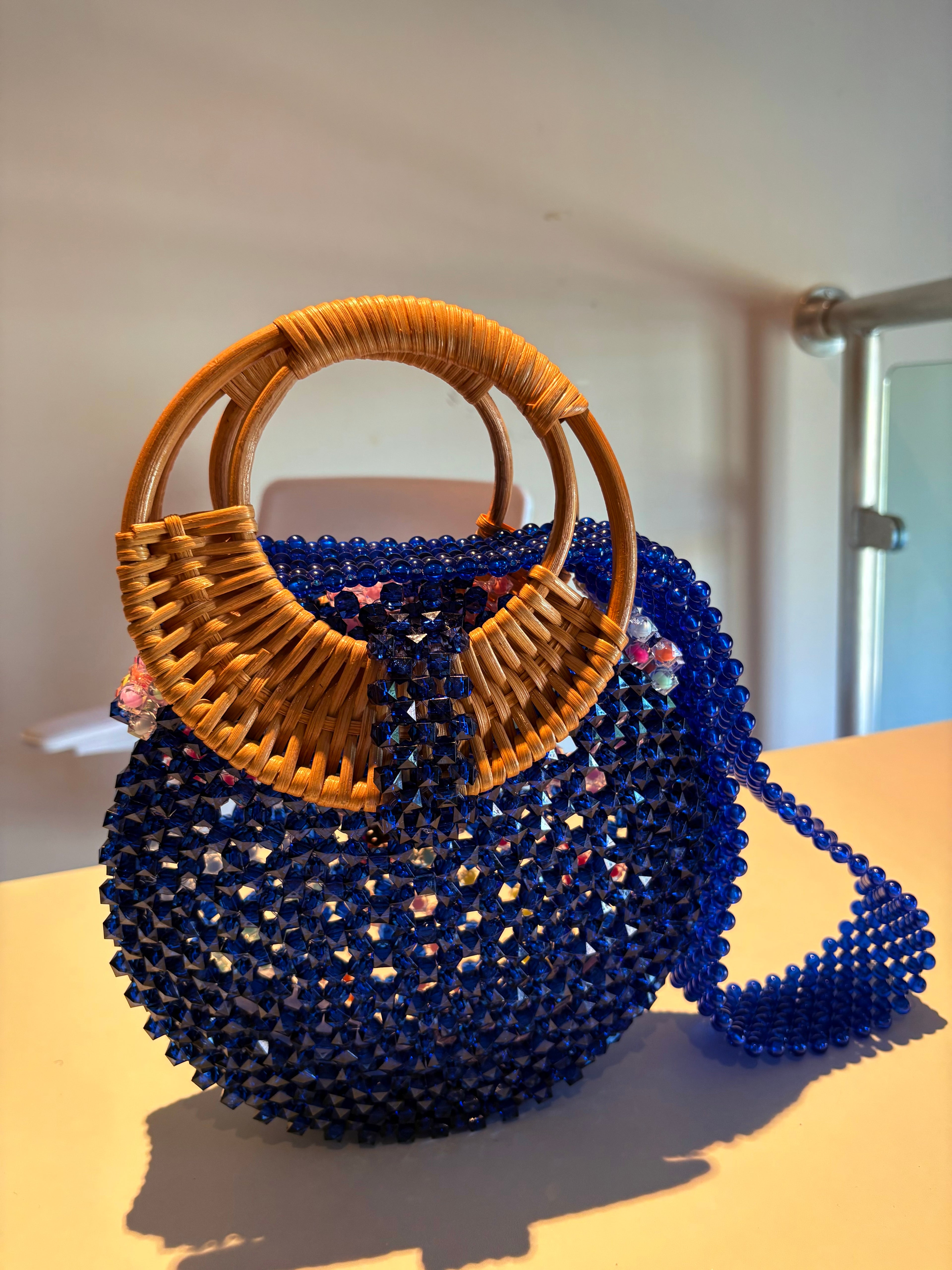 MIDNIGHT BLOSSOM Beaded Handbag ⭐