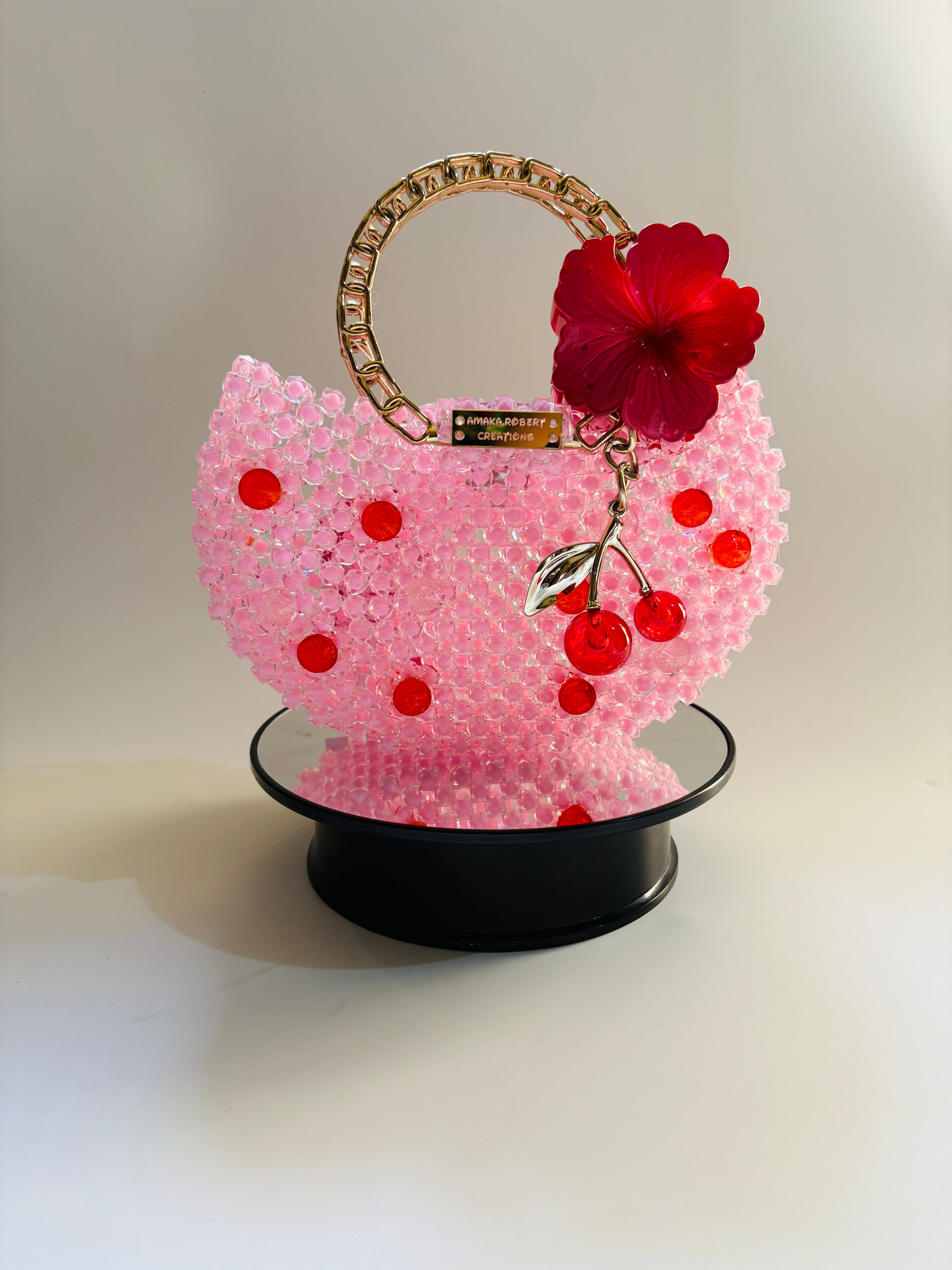 CHERRY BLOSSOM Beaded Handbag