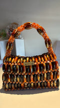 AMBER AURA Beaded Handbag.